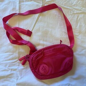 Baboon To The Moon small hot pink fanny pack cross body bag hip pack buckle